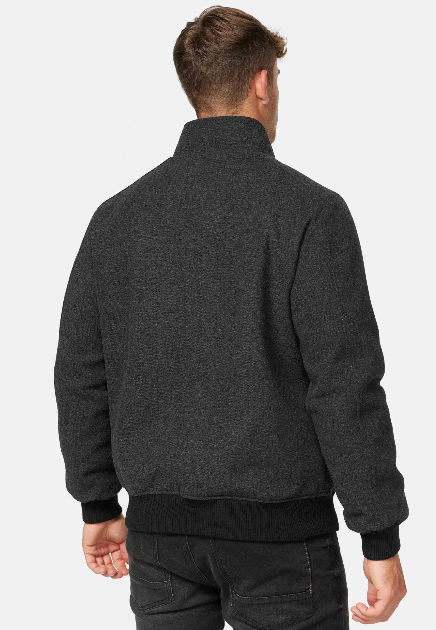 Indicode Jeans Bob - Jas - Mini Herringbone Black 2 Indicode Jeans Bob - Jas - Mini Herringbone Black - Afbeelding 2