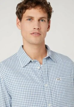 Wrangler 1 Pocket - Overhemd - Captains Blue -Modieuze Mannen 18dcadf409ef4e9da08be89ae42cf0bd