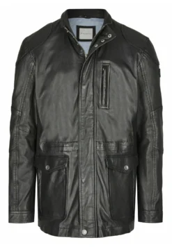 Bugatti Mit Abdeckleiste Und Stehkragen - Leren Jas - Schwarz -Modieuze Mannen 255e242d242d427e8a56d56a92ffc501 scaled