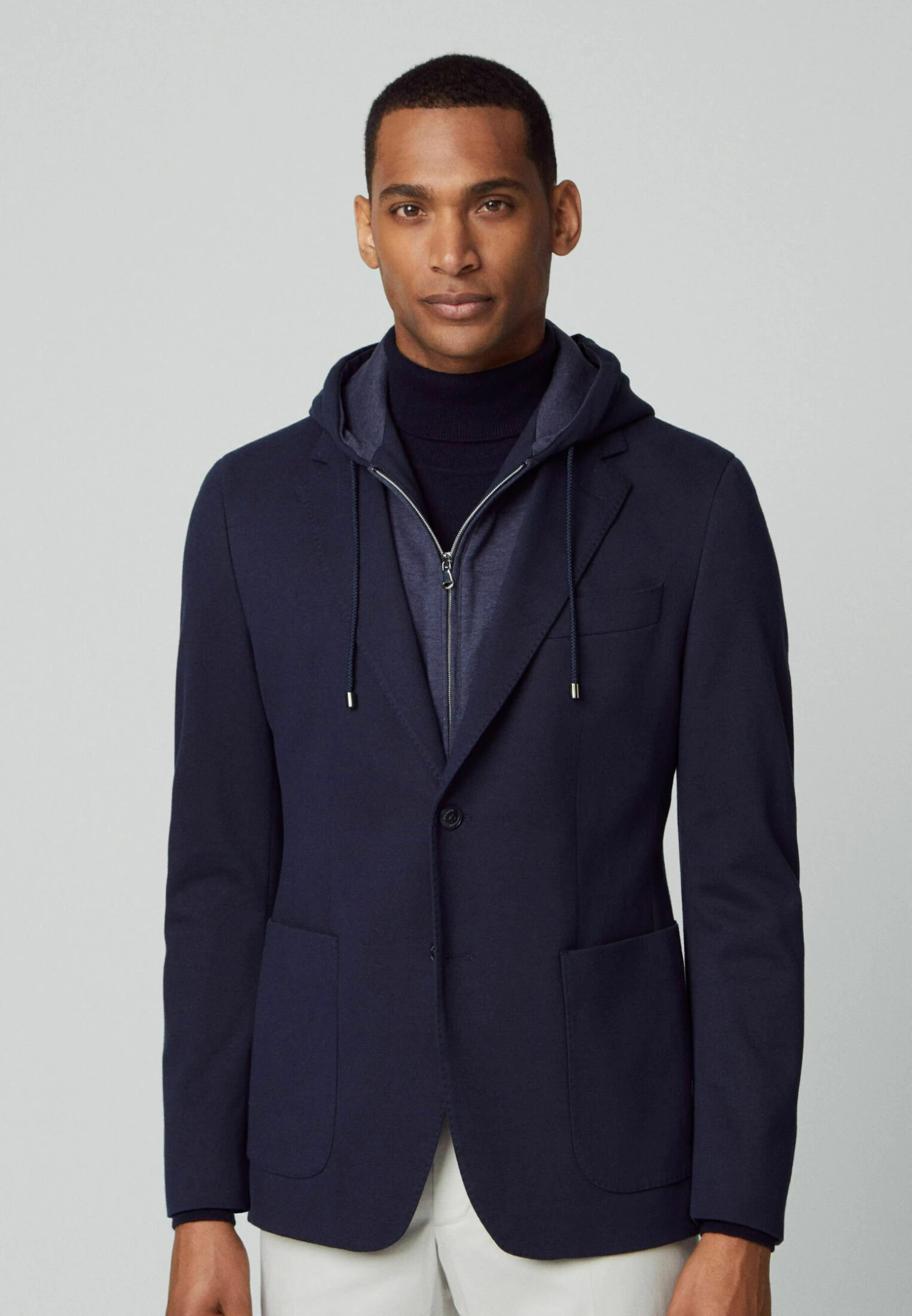 Hackett London Sports W Hooded Bib - Blazer - Navy Blue 1 Hackett London Sports W Hooded Bib - Blazer - Navy Blue