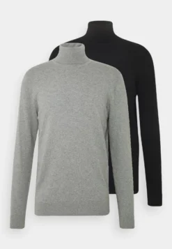 Pier One 2 Pack - Basic Turtleneck - Trui - Black/Mottled Light Grey -Modieuze Mannen 2df07891f3cf443da67ee4c7a11ee632 scaled