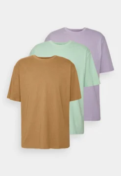 YOURTURN 3Pack Unisex - T-Shirt Basic - Light Green/Lilac/Light Brown -Modieuze Mannen 2ed8114ce3474a2bb4c76e33887aa7fd scaled