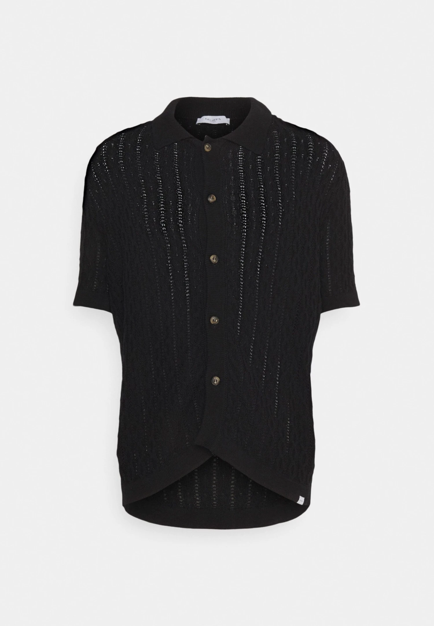Les Deux Garrett Knitted Shirt - Vest - Black 5 Les Deux Garrett Knitted Shirt - Vest - Black - Afbeelding 5