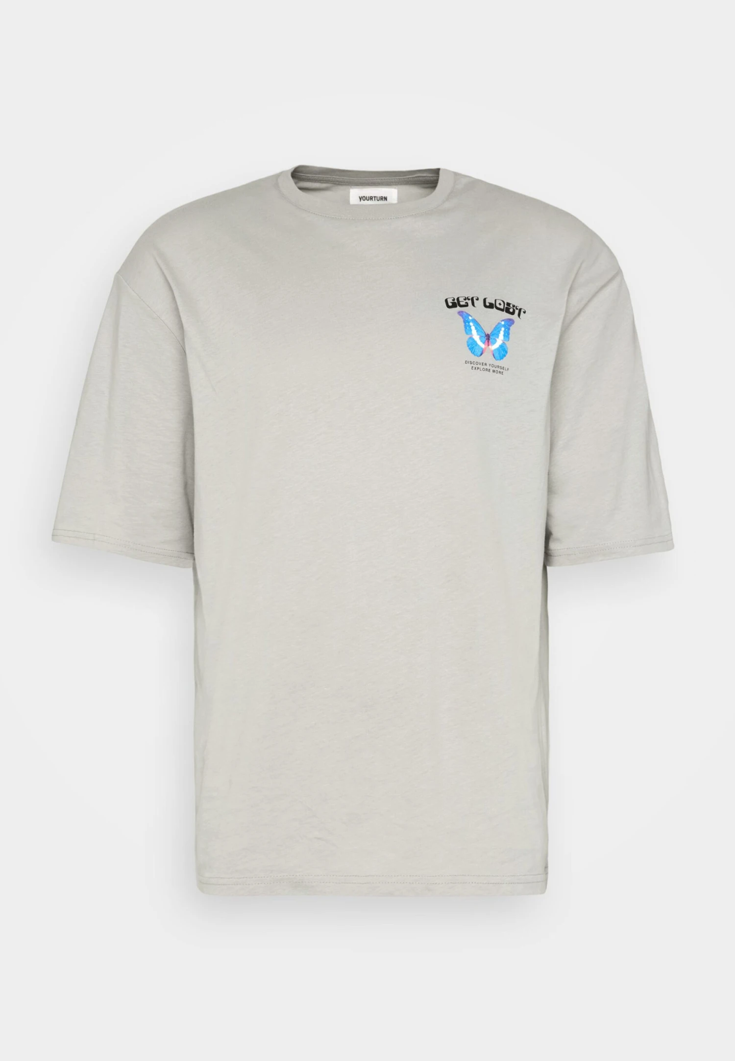 YOURTURN Get Lost Tee Unisex - T-Shirt Print - Grey 5 YOURTURN Get Lost Tee Unisex - T-Shirt Print - Grey - Afbeelding 5