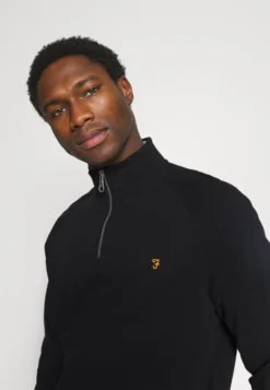 Farah Jim 1/4 Zip - Sweater - Black -Modieuze Mannen 32df98573df940818b1ed35e5d78afb0 scaled