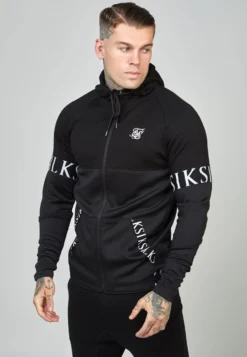 SikSilk Dynmic Zip Through Hoodie - Sweater Met Rits - Black