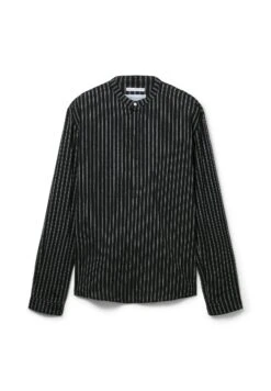 TOM TAILOR Denim Mit Stehkragen - Overhemd - Black Stripe -Modieuze Mannen 3af43a1e9dd042b9913751bc718fca83