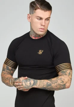 SikSilk Elastic Cuffed- T-Shirt Print - Black -Modieuze Mannen 5f093d4ac0534cb889a13fb901fc3871 scaled