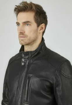 Bugatti Mit Abdeckleiste Und Stehkragen - Leren Jas - Schwarz -Modieuze Mannen 6438c4ac1c664d6ea1e43f6b2aafee5c scaled