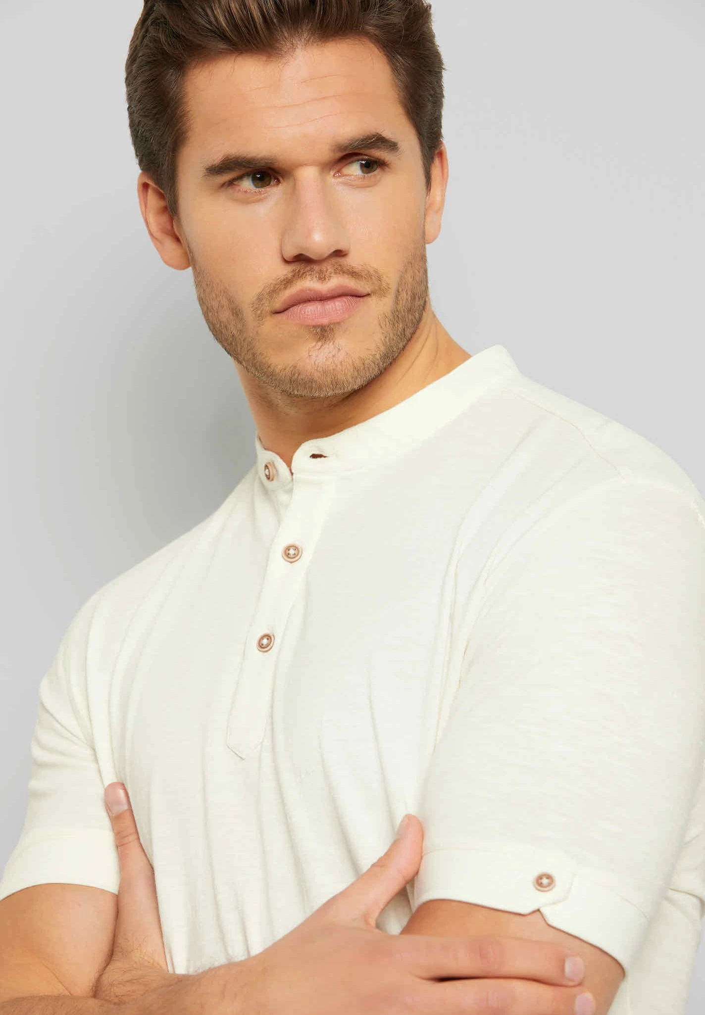 Bugatti Modern Fit - Poloshirt - Ecru 3 Bugatti Modern Fit - Poloshirt - Ecru - Afbeelding 3