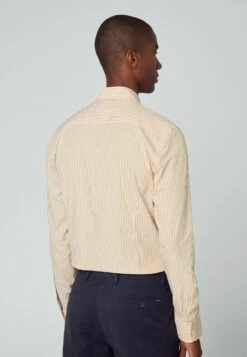 Hackett London Essential Bengal Stripe - Overhemd - White Yelow -Modieuze Mannen 9204d985ce4a4de09d9b58fb15d014b2