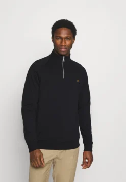 Farah Jim 1/4 Zip - Sweater - Black