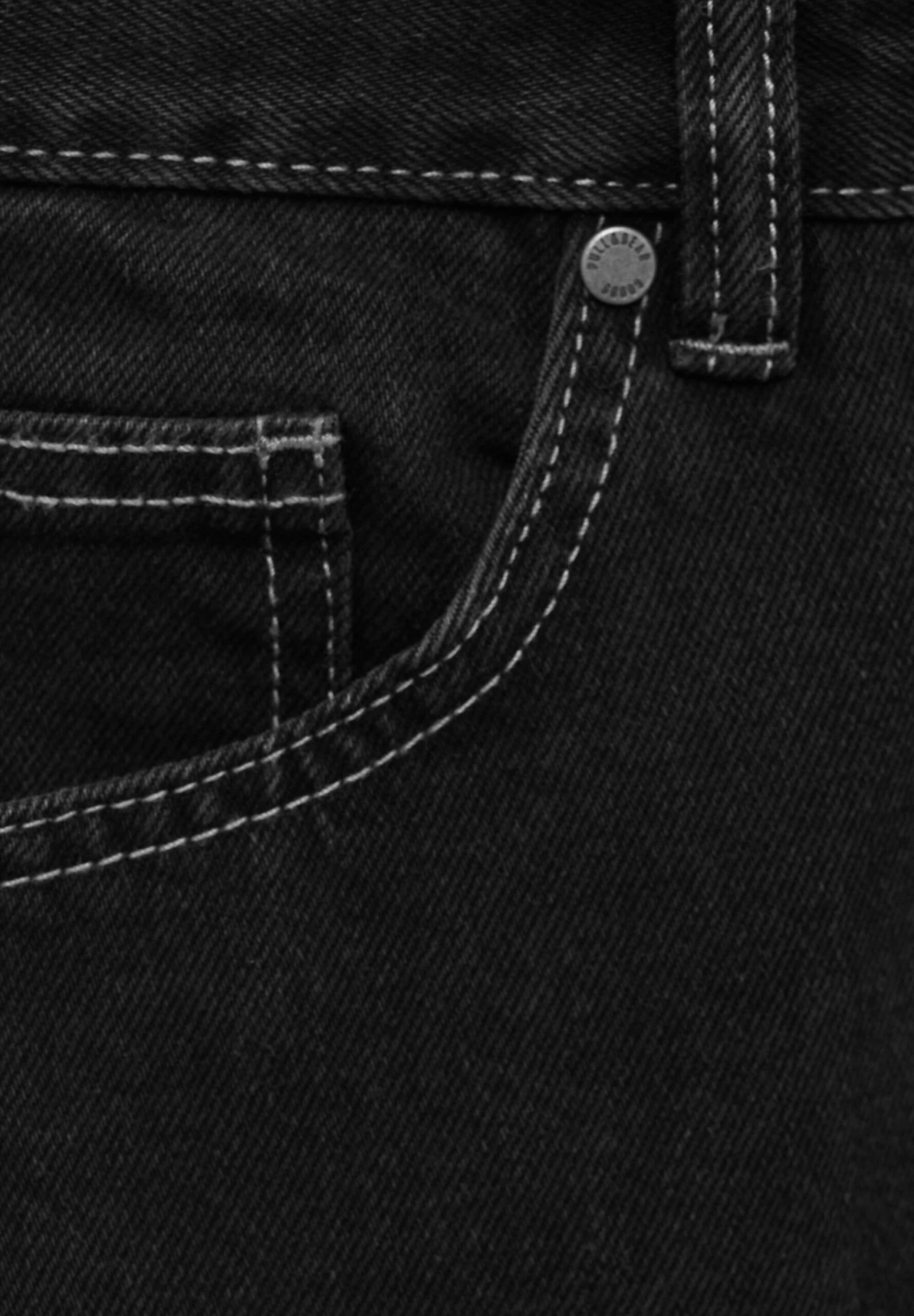 PULL & BEAR Wide - Relaxed Fit Jeans - Black 7 PULL & BEAR Wide - Relaxed Fit Jeans - Black - Afbeelding 7
