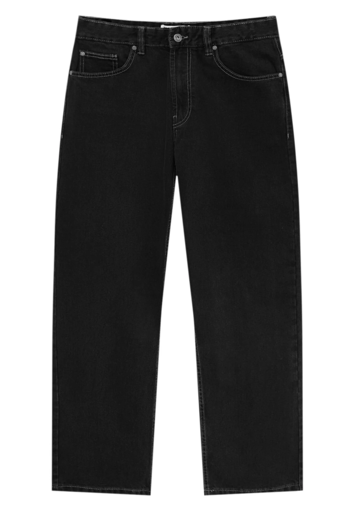 PULL & BEAR Wide - Relaxed Fit Jeans - Black 6 PULL & BEAR Wide - Relaxed Fit Jeans - Black - Afbeelding 6