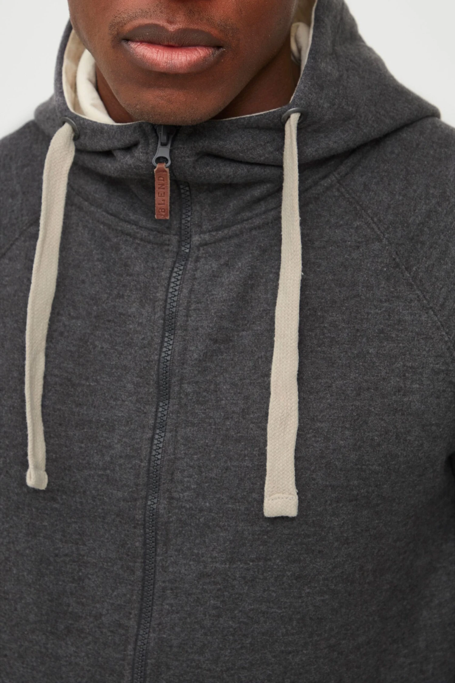 Blend Bhspeedy - Sweater Met Rits - Charcoal 4 Blend Bhspeedy - Sweater Met Rits - Charcoal - Afbeelding 4