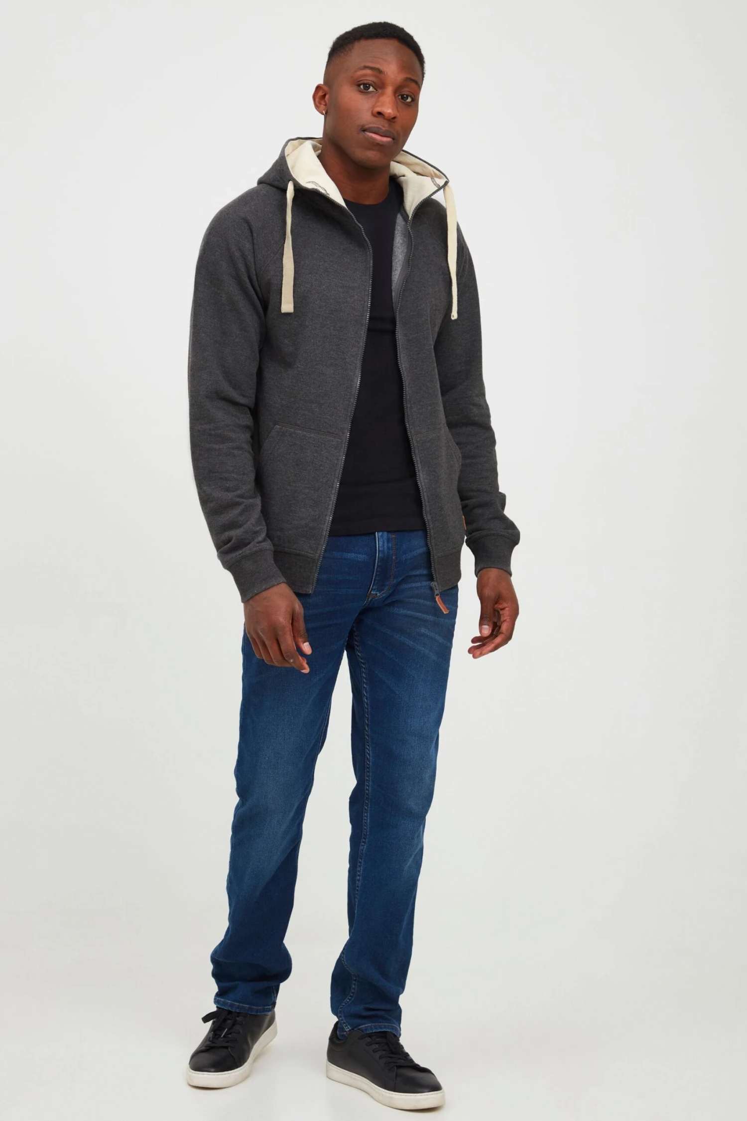 Blend Bhspeedy - Sweater Met Rits - Charcoal 2 Blend Bhspeedy - Sweater Met Rits - Charcoal - Afbeelding 2