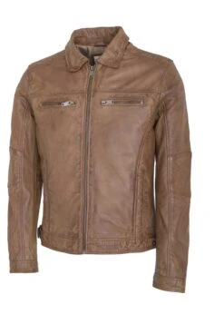 Lee Cooper Leather Jacket With Collar Shirt - 2 Split Side Pockets - - Leren Jas - Vintage Cognac 5 Lee Cooper Leather Jacket With Collar Shirt - 2 Split Side Pockets - - Leren Jas - Vintage Cognac -Modieuze Mannen df1c6fa24f6d4fd883906b992410d21e