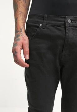 Pier One Slim Fit Jeans - Black Denim -Modieuze Mannen e6495bdd88fd4ba1ba4e9b5c63680635