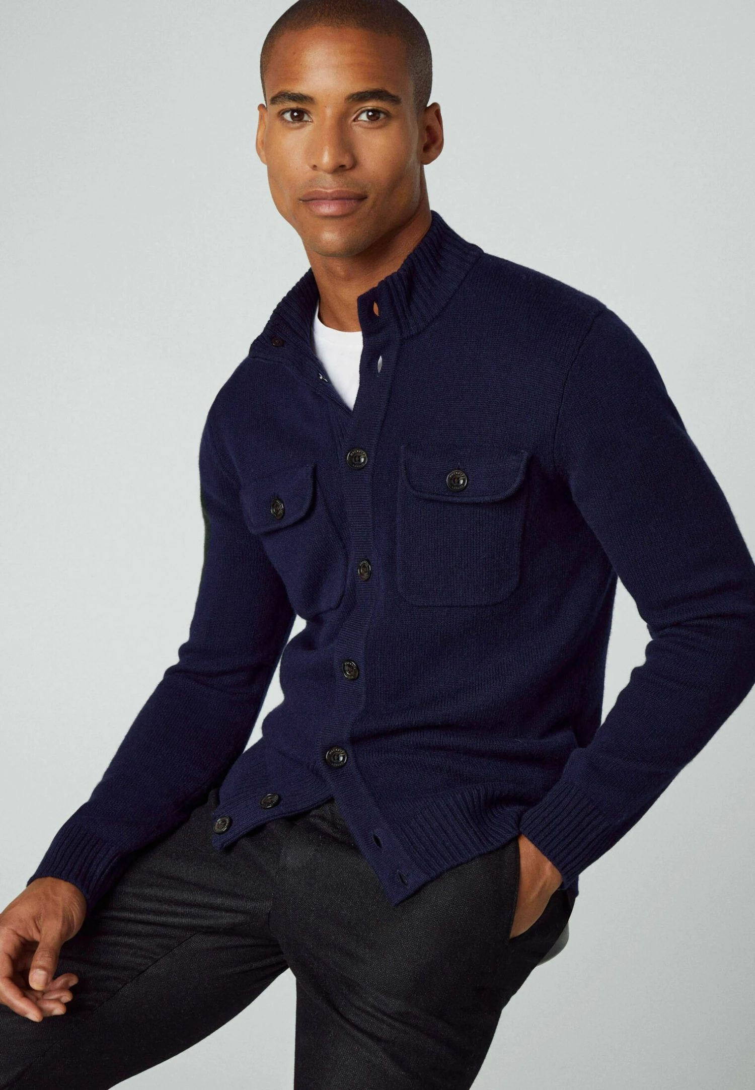 Hackett London Chest Pocket Fb - Vest - Navy 5 Hackett London Chest Pocket Fb - Vest - Navy - Afbeelding 5
